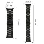 Curea din otel inoxidabil Bizon Strap Watch Aura compatibila cu Samsung Galaxy Watch Ultra 47 mm, Negru 4 - lerato.ro