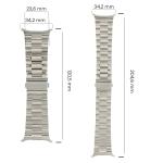 Curea din otel inoxidabil Bizon Strap Watch Aura compatibila cu Samsung Galaxy Watch Ultra 47 mm, Silver 4 - lerato.ro