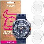 Set 6 folii de protectie Bizon HydroFlex compatibile cu Samsung Galaxy Watch Ultra 1 / Ultra 2 / 6 Classic 47 mm, Transparent 2 - lerato.ro