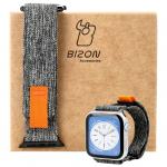 Curea din piele ecologica Bizon Strap Watch Urban compatibila cu Apple Watch 44/45/46/49mm, Gri 5 - lerato.ro