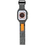 Curea din piele ecologica Bizon Strap Watch Urban compatibila cu Apple Watch 44/45/46/49mm, Gri 3 - lerato.ro