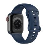 Curea din silicon BizonMobile compatibila cu Apple Watch 44/45/46/49 mm, Dark Blue 5 - lerato.ro