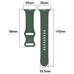 Curea din silicon BizonMobile compatibila cu Apple Watch 44/45/46/49 mm, Dark Green 3 - lerato.ro