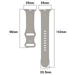 Curea din silicon BizonMobile compatibila cu Apple Watch 44/45/46/49 mm, Light Grey 3 - lerato.ro