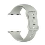 Curea din silicon BizonMobile compatibila cu Apple Watch 44/45/46/49 mm, Light Grey 4 - lerato.ro