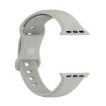 Curea din silicon BizonMobile compatibila cu Apple Watch 44/45/46/49 mm, Light Grey 6 - lerato.ro