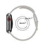 Curea din silicon BizonMobile compatibila cu Apple Watch 44/45/46/49 mm, Light Grey 7 - lerato.ro