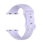 Curea din silicon BizonMobile compatibila cu Apple Watch 44/45/46/49 mm, Light Purple 4 - lerato.ro