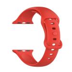 Curea din silicon BizonMobile compatibila cu Apple Watch 44/45/46/49 mm, Rosu 4 - lerato.ro