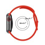 Curea din silicon BizonMobile compatibila cu Apple Watch 44/45/46/49 mm, Rosu 5 - lerato.ro
