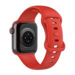 Curea din silicon BizonMobile compatibila cu Apple Watch 44/45/46/49 mm, Rosu 6 - lerato.ro