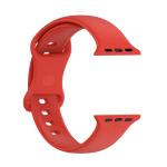 Curea din silicon BizonMobile compatibila cu Apple Watch 44/45/46/49 mm, Rosu 7 - lerato.ro