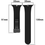 Curea din silicon BizonMobile compatibila cu Apple Watch 44/45/46/49 mm, Negru 3 - lerato.ro