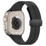 Curea din silicon BizonMobile compatibila cu Apple Watch 44/45/46/49 mm, Negru 5 - lerato.ro