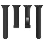 Curea din silicon BizonMobile compatibila cu Apple Watch 44/45/46/49 mm, Negru 6 - lerato.ro