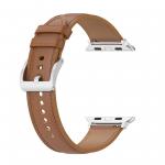 Curea din piele ecologica Bizon Strap Watch Casual compatibila cu Apple Watch 44/45/46/49mm, Maro 5 - lerato.ro
