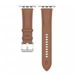 Curea din piele ecologica Bizon Strap Watch Casual compatibila cu Apple Watch 44/45/46/49mm, Maro 6 - lerato.ro