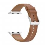 Curea din piele ecologica Bizon Strap Watch Casual compatibila cu Apple Watch 44/45/46/49mm, Maro 7 - lerato.ro