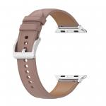 Curea din piele ecologica Bizon Strap Watch Casual compatibila cu Apple Watch 44/45/46/49mm, Pink 5 - lerato.ro