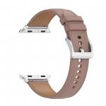 Curea din piele ecologica Bizon Strap Watch Casual compatibila cu Apple Watch 44/45/46/49mm, Pink 7 - lerato.ro