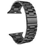 Curea din otel inoxidabil Bizon Strap Watch Aura compatibila cu Apple Watch 42/44/45/46/49 mm, Negru 6 - lerato.ro