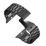 Curea din otel inoxidabil Bizon Strap Watch Aura compatibila cu Apple Watch 42/44/45/46/49 mm, Negru 7 - lerato.ro