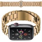 Curea din otel inoxidabil Bizon Strap Watch Aura compatibila cu Apple Watch 42/44/45/46/49 mm, Rose Gold 3 - lerato.ro