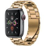 Curea din otel inoxidabil Bizon Strap Watch Aura compatibila cu Apple Watch 42/44/45/46/49 mm, Rose Gold 2 - lerato.ro