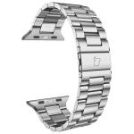 Curea din otel inoxidabil Bizon Strap Watch Aura compatibila cu Apple Watch 42/44/45/46/49 mm, Silver 6 - lerato.ro