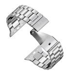 Curea din otel inoxidabil Bizon Strap Watch Aura compatibila cu Apple Watch 42/44/45/46/49 mm, Silver 7 - lerato.ro