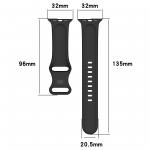 Curea din silicon BizonMobile compatibila cu Apple Watch 38/40/41/42 mm, Negru 3 - lerato.ro