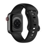 Curea din silicon BizonMobile compatibila cu Apple Watch 38/40/41/42 mm, Negru 4 - lerato.ro