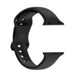 Curea din silicon BizonMobile compatibila cu Apple Watch 38/40/41/42 mm, Negru 5 - lerato.ro