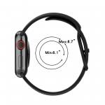 Curea din silicon BizonMobile compatibila cu Apple Watch 38/40/41/42 mm, Negru 7 - lerato.ro