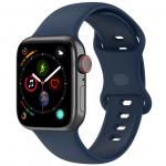 Curea din silicon BizonMobile compatibila cu Apple Watch 38/40/41/42 mm, Dark Blue 2 - lerato.ro