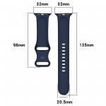 Curea din silicon BizonMobile compatibila cu Apple Watch 38/40/41/42 mm, Dark Blue 3 - lerato.ro