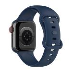 Curea din silicon BizonMobile compatibila cu Apple Watch 38/40/41/42 mm, Dark Blue 5 - lerato.ro