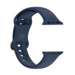 Curea din silicon BizonMobile compatibila cu Apple Watch 38/40/41/42 mm, Dark Blue 6 - lerato.ro