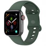 Curea din silicon BizonMobile compatibila cu Apple Watch 38/40/41/42 mm, Dark Green 2 - lerato.ro
