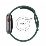 Curea din silicon BizonMobile compatibila cu Apple Watch 38/40/41/42 mm, Dark Green 6 - lerato.ro