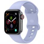 Curea din silicon BizonMobile compatibila cu Apple Watch 38/40/41/42 mm, Light Purple 2 - lerato.ro