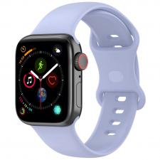 Curea din silicon BizonMobile compatibila cu Apple Watch 38/40/41/42 mm, Light Purple