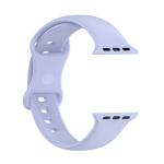 Curea din silicon BizonMobile compatibila cu Apple Watch 38/40/41/42 mm, Light Purple 6 - lerato.ro