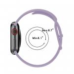 Curea din silicon BizonMobile compatibila cu Apple Watch 38/40/41/42 mm, Light Purple 7 - lerato.ro