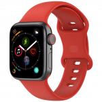 Curea din silicon BizonMobile compatibila cu Apple Watch 38/40/41/42 mm, Rosu 2 - lerato.ro