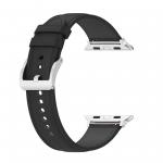 Curea din piele ecologica Bizon Strap Watch Casual compatibila cu Apple Watch 38/40/41/42mm, Negru 5 - lerato.ro