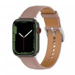 Curea din piele ecologica Bizon Strap Watch Casual compatibila cu Apple Watch 38/40/41/42mm, Pink 2 - lerato.ro