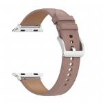 Curea din piele ecologica Bizon Strap Watch Casual compatibila cu Apple Watch 38/40/41/42mm, Pink 7 - lerato.ro