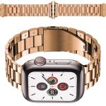 Curea din otel inoxidabil Bizon Strap Watch Aura compatibila cu Apple Watch 38/40/41 mm, Rose Gold 3 - lerato.ro