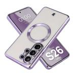 Carcasa cu protectie pentru camera Bizon GuardO cu MagSafe compatibila cu Samsung Galaxy S26 Ultra, Transparent / Mov 3 - lerato.ro